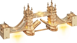 Dřevěné prostorové puzzle tower bridge s diodovým osvětlením