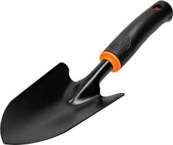 Široká kovová zahradní lopatka na přesazování a sázení rostlin 31 cm
