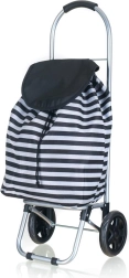 Nákupní vozík na kolečkách 87 × 35 × 28 cm, pruhovaný