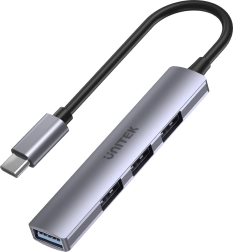 UNITEK USB‑C hub 4× USB‑A (1× 5 Gbps + 3× USB 2.0) hliníkový