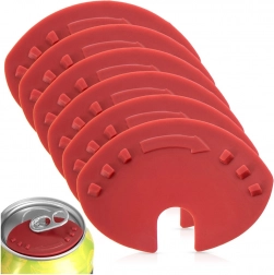 Otevírač a hygienické víčko na plechovky 2v1, sada 6 ks