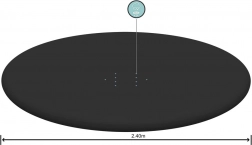 Kryt na nafukovací bazén s límcem 244 cm BESTWAY