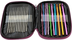 Sada háčků na háčkování 22 ks s pouzdrem