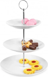 Porcelánová bílá patrová etažérka 3 úrovně 35 cm