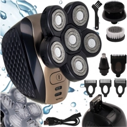 bezdrátová pánská rotační holicí strojek a zastřihovač SOULIMA 6v1