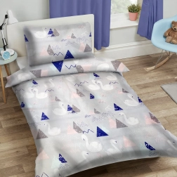 Dětské bavlněné povlečení 90×120 cm – labutě