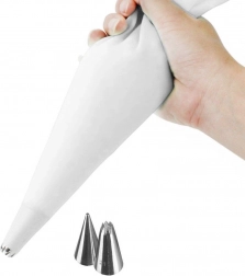 Silikonový cukrářský sáček s 2 tryskami 30 cm