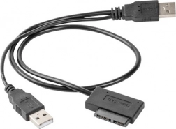 USB adaptér s napájením na kabelu -> SATA Slim SSD (13pin)