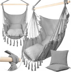 Závěsné brazilské křeslo MalTec světle šedé