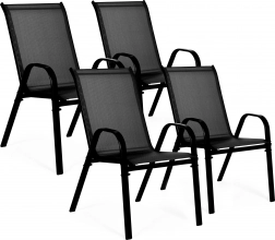 Sada zahradních židlí pro terasu nebo balkon černé od MultiGarden