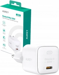 nabíječka AUKEY OMNIA II Mini USB‑C 30 W PD, bílá