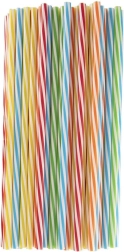 Barevné opakovaně použitelné brčka 22 cm – sada 50 ks