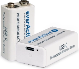 Akumulátor EverActive 9V 550mAh USB-C