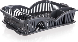 Odkapávač na nádobí s podnosem 45 × 31 cm myKitchen, antracit