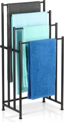 Stojanový kovový černý věšák na ručníky Vilde