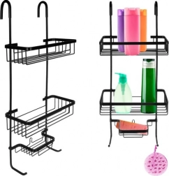 Závěsná sprchová police černá