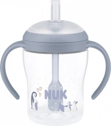 Kojenecká láhev nuk perfect match se silikonovým brčkem 150 ml, tučňák