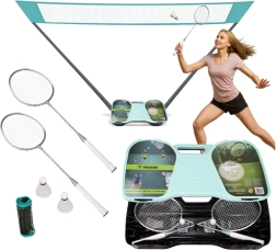 Trizand skládací badmintonová sada s přenosným pouzdrem a sítí 4v1