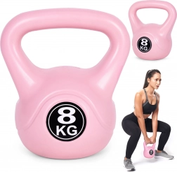 Kettlebell 8 kg růžový pro domácí trénink MODERNHOME
