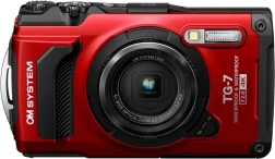Odolný kompaktní fotoaparát OM SYSTEM Tough TG‑7 červený