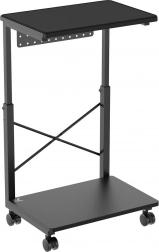 Nastavitelný pojízdný stojan na PC s policí