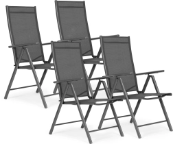 Sada zahradních křesel MultiGarden - 4 ks, skládací, šedá