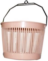 Kulatý košík na kolíčky s očkem 20 × 15 cm, plast, mix barev