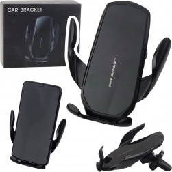 Gravitační držák do auta na mřížku ventilace černý