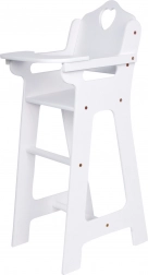 Dřevěná jídelní židlička pro panenky Small Foot – bílá