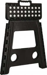 Skládací protiskluzová stolička 39,5 cm – Černá