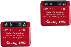 Shelly 1PM Mini Gen3 sada 2 chytrých spínačů Wi‑Fi/Bluetooth
