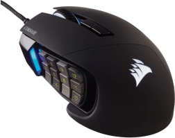 Herní myš corsair scimitar rgb elite 18 000 dpi, černá