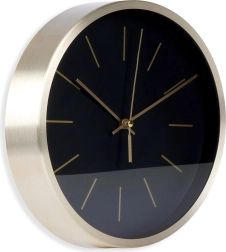 Nástěnné hodiny černo‑zlaté 25 cm