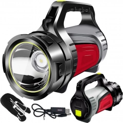 Dobíjecí LED reflektor a svítilna s powerbankou pro kempování a nouzové situace