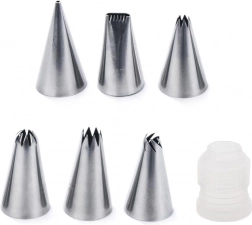Sada cukrářských trysek s adaptérem 7 ks