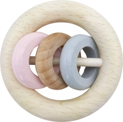 Hess chrastítko tři kroužky růžové