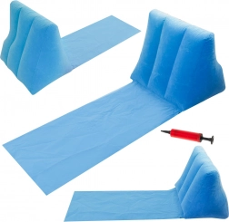 Nafukovací plážová podložka s opěrkou – světle modrá