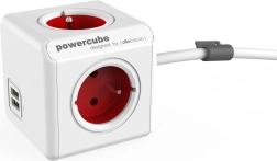 Prodlužovací zásuvka PowerCube Extended USB 1,5 m, červená