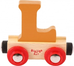 Dřevěný vlak Bigjigs Rail s písmenem L