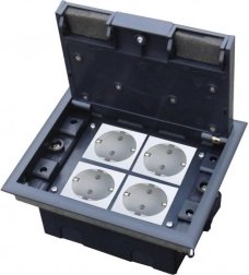 Podlahová krabice 4M 45×45 mm s nastavitelnou hloubkou pro technickou podlahu