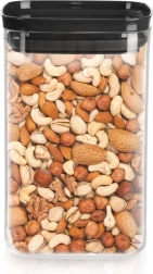 Čtvercová nádoba na sypké potraviny s těsnicím víkem 1,4 l