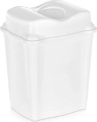 Plastový odpadkový koš s výklopným víkem 9 l bílý