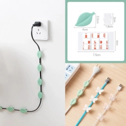 Dekorativní držák kabelů ve tvaru listů a motýlů (9 ks)