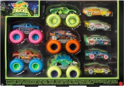 Sada HOT WHEELS MONSTER TRUCKS 1:64 svítící ve tmě, 10 ks