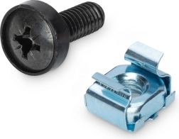 Montážní sada M6 pro rack 10" a 19", 50 ks, černá – DIGITUS