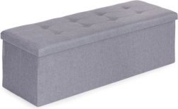 Čalouněná lavice s úložným prostorem 111 × 38 cm světle šedá ModernHome