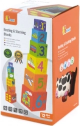 Dřevěné stavěcí kostky pro děti od 12 měsíců