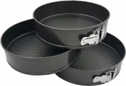 Sada kulatých dortových forem 3 ks 18/20/22 cm z uhlíkové oceli
