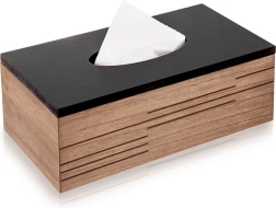 Dřevěný box na papírové kapesníky Line 25 × 13,5 × 9 cm