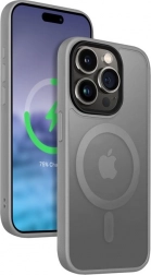 hybridní kryt frost mag cover pro iphone 15 pro s magsafe – šedý